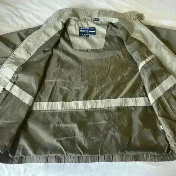 Members Only Mens XL Mariner Jacket Windbreaker Olive Full Zip Snap Vintage - Picture 12 of 16